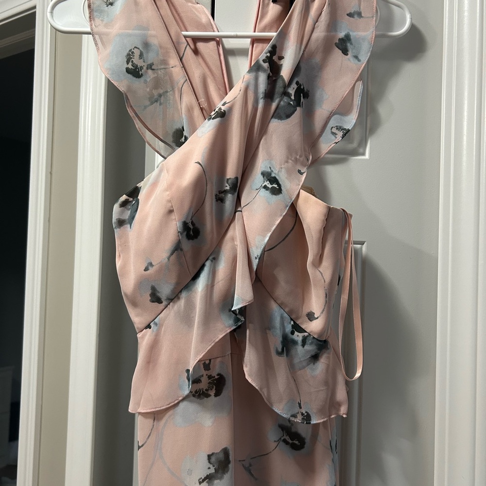 Floral Pink Wrap Dress